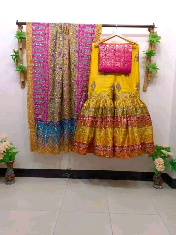 Buy Pakistani Indian Wedding Dress Mehndi Maxi M N R Latest Embroidery  Bridal Barat Walima Dress Suits Cloth Salwar Kameez Stitch Nikkah Garara  Online in India - Etsy