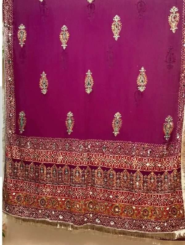 Purple Chiffon Fancy Dupatta