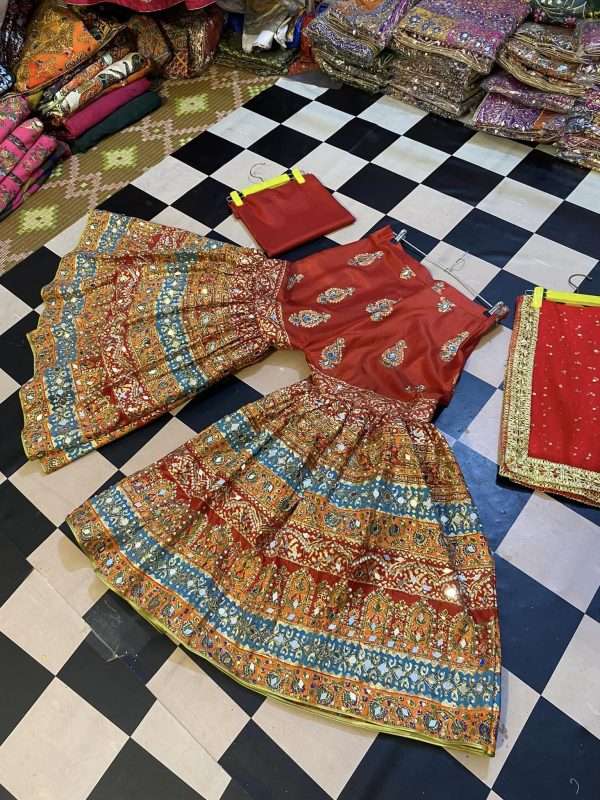 Kattan Silk Garara Three Piece - Image 10