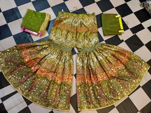 Kattan Silk Garara Three Piece - Image 4