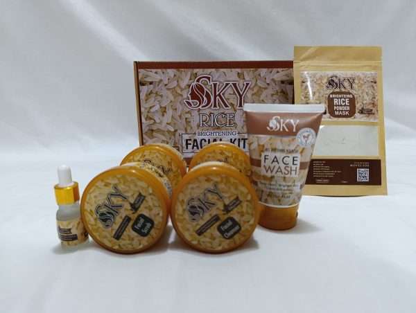 Sky Cosmetics 7 Steps Rice Brightening Facial Kit - Image 4